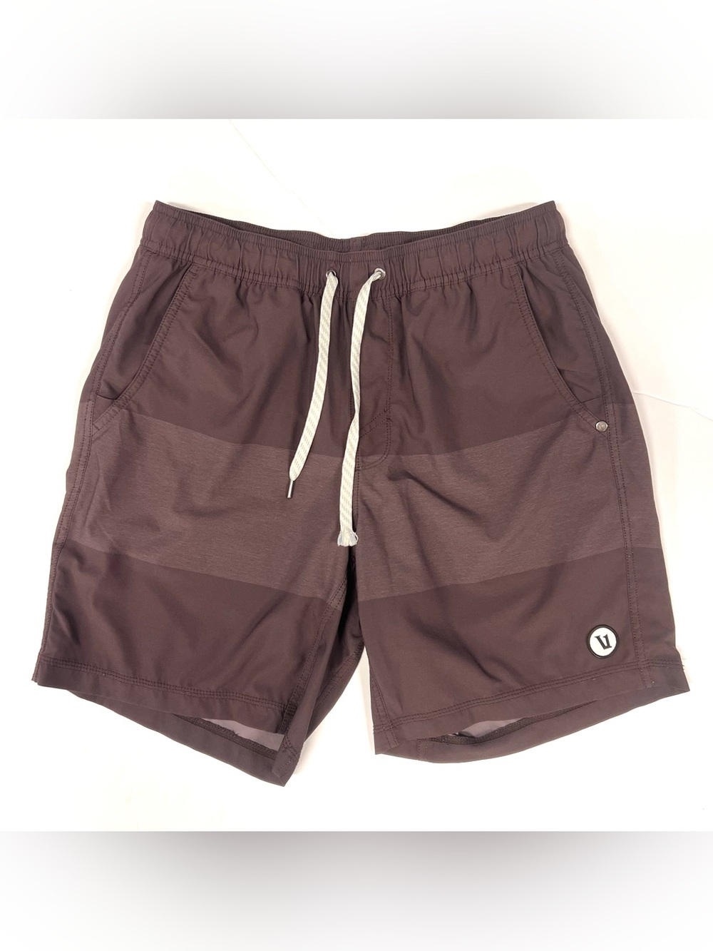 Vuori Shorts Men's Kore M Brown Color 7" Inseam Lined Gym Pockets